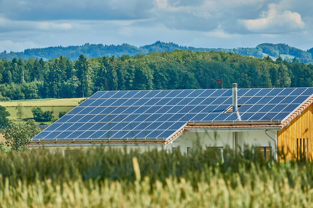 solar panels house roof renewable energy home